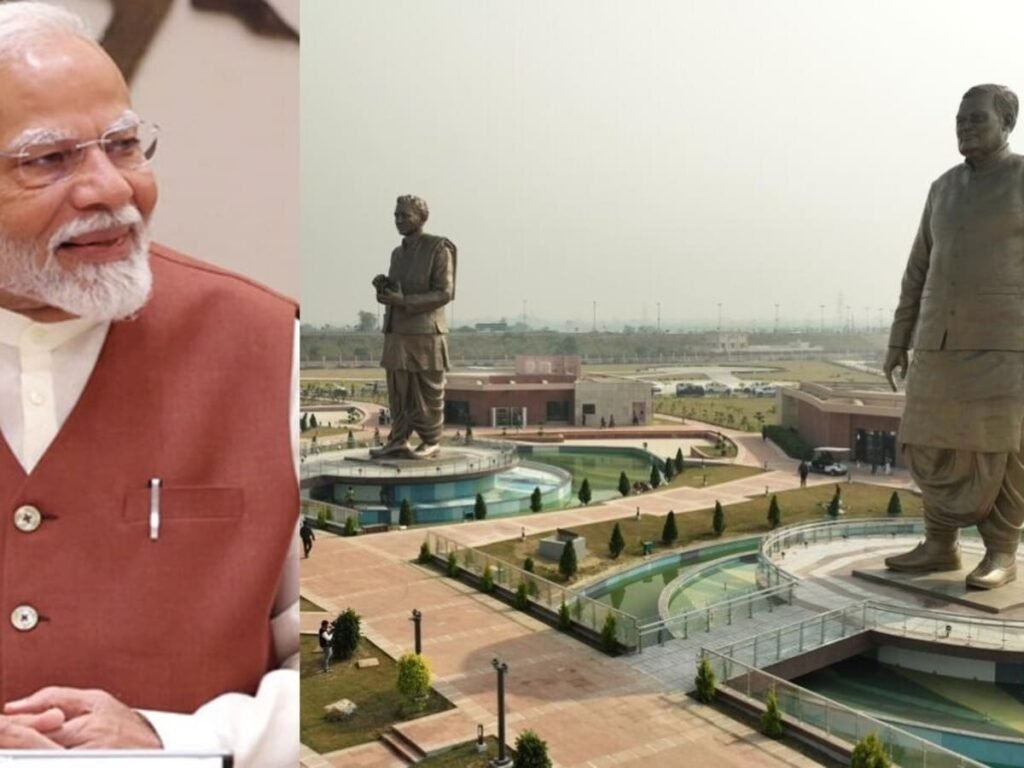 प्रधानमंत्री नरेंद्र मोदी ने लखनऊ शहर को सौपा राष्ट्र प्रेरणा स्थल, कई ऐतिहासिक मूर्तियां का किया अनावरण