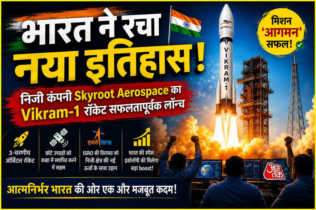 भारत ने रचा नया इतिहास: निजी अंतरिक्ष क्षेत्र की उड़ान ने खोला भविष्य का नया अध्याय