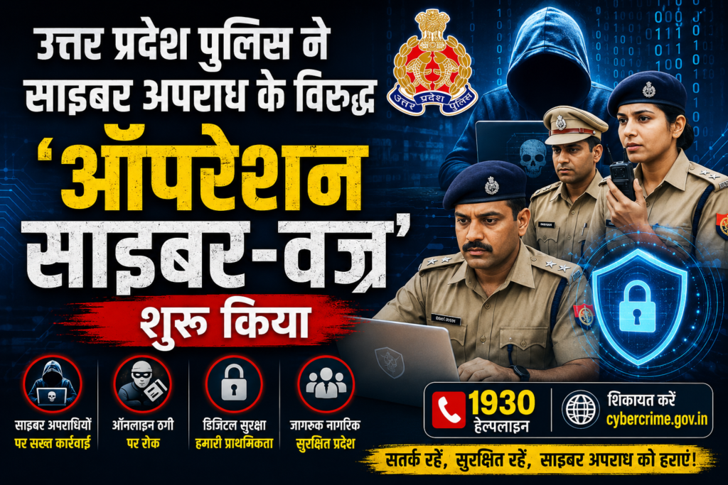 उत्तर प्रदेश पुलिस ने साइबर अपराध के विरुद्ध ‘ऑपरेशन साइबर वज्र’ शुरू किया