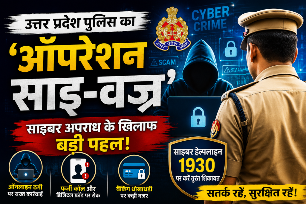 उत्तर प्रदेश पुलिस का ‘ऑपरेशन साइ-वज्र’: साइबर अपराध के खिलाफ बड़ी पहल