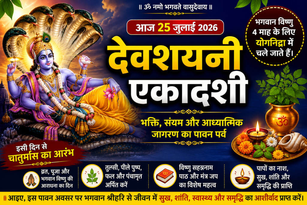 देवशयनी एकादशी 2026: भक्ति, आत्मसंयम और आध्यात्मिक जागरण का पावन पर्व