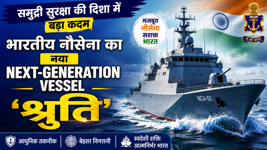 भारतीय नौसेना का नया Next-Generation Vessel ‘श्रुति’: समुद्री सुरक्षा की दिशा में बड़ा कदम