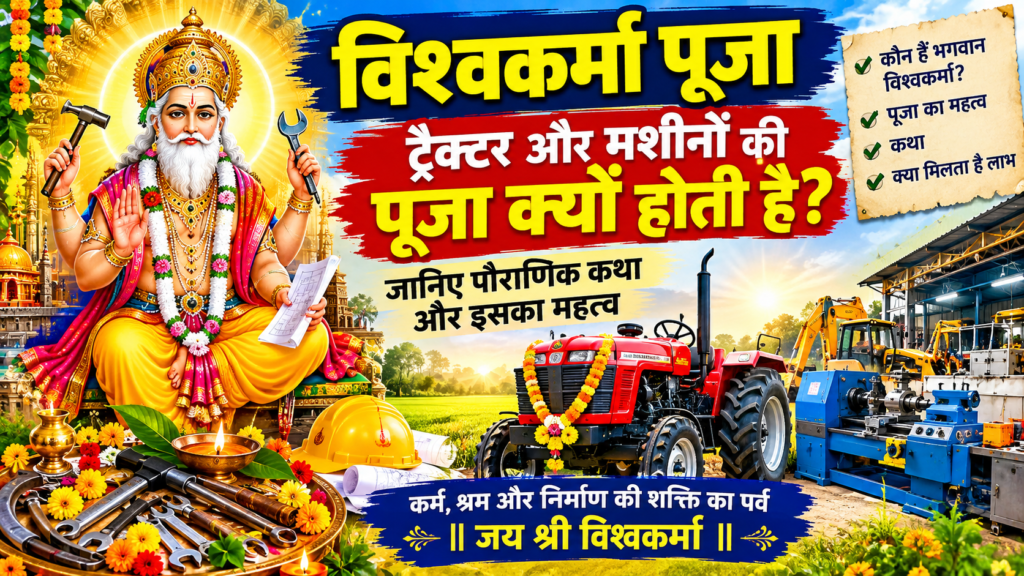 विश्वकर्मा पूजा: ट्रैक्टर, मशीन और औजारों की पूजा क्यों होती है? जानिए पौराणिक कथा और इसका महत्