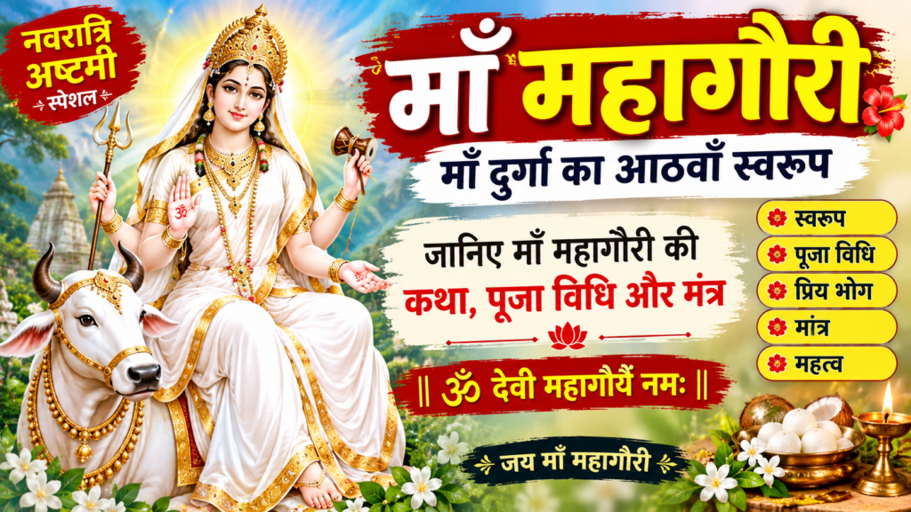 माँ महागौरी: माँ दुर्गा का आठवाँ स्वरूप 🌺