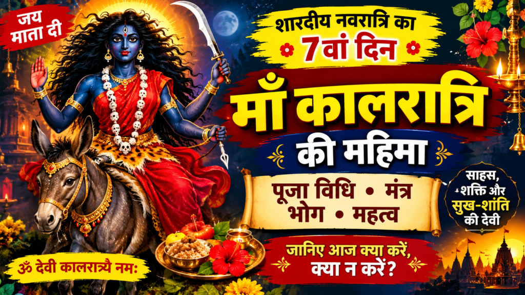 नवरात्रि का सातवाँ दिन: माँ कालरात्रि की महिमा, पूजा विधि और मंत्र 🌺